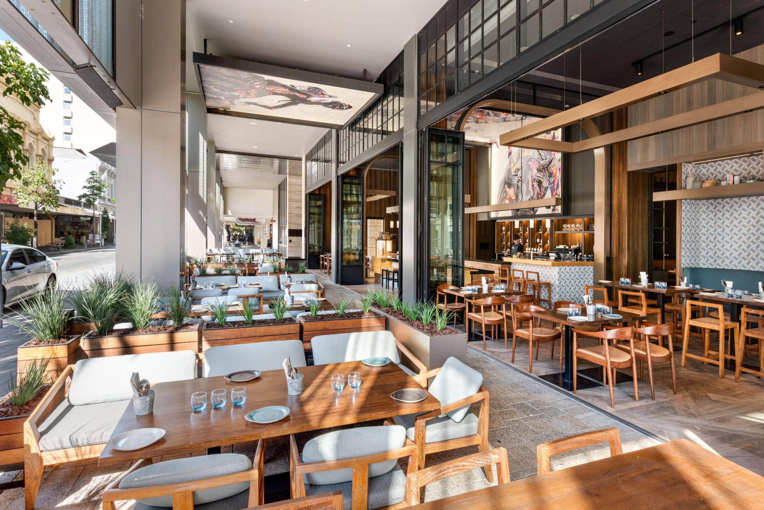 Perth Intercontinental Hotel Heno and Rey alfresco dining Area